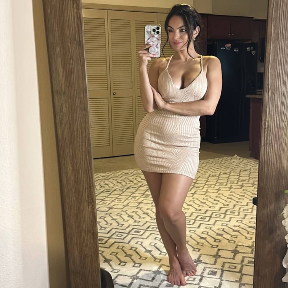 Necessary Clothing Bodycon Mini Dress Light Pink Sz S